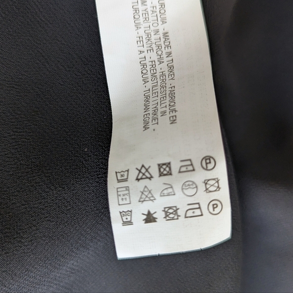 Zara Metallic Tinsel Chevron Balloon Sleeves Button Down Collar Midi Dress sz M - Picture 14 of 16